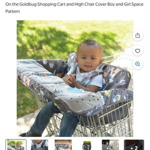 Goldbug Shopping Cart and High Chair Cover Boy and Girl Space